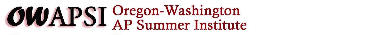 Oregon-Washington AP Summer Institute